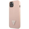 Чехол Guess Saffiano Triangle Logo для iPhone 14 Plus Pink (GUHCP14MPSATLP)