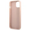 Чехол Guess Saffiano Triangle Logo для iPhone 14 Plus Pink (GUHCP14MPSATLP)