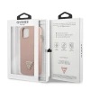 Чехол Guess Saffiano Triangle Logo для iPhone 14 Plus Pink (GUHCP14MPSATLP)