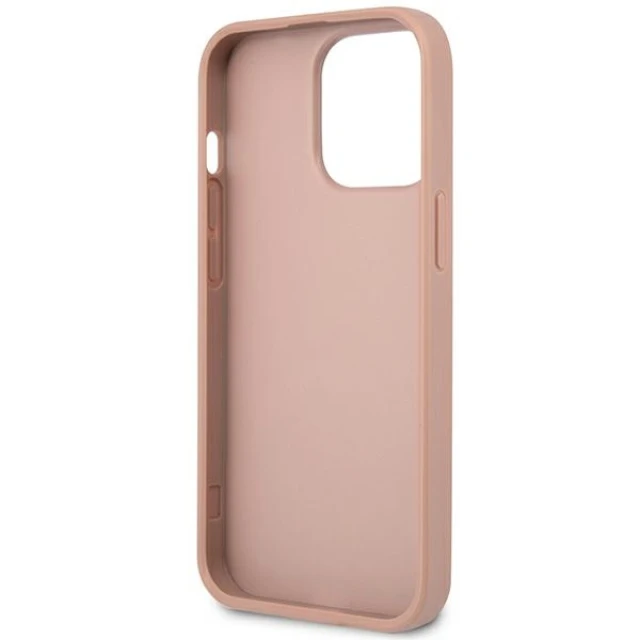 Чохол Guess Saffiano Triangle Logo для iPhone 14 Pro Pink (GUHCP14LPSATLP)