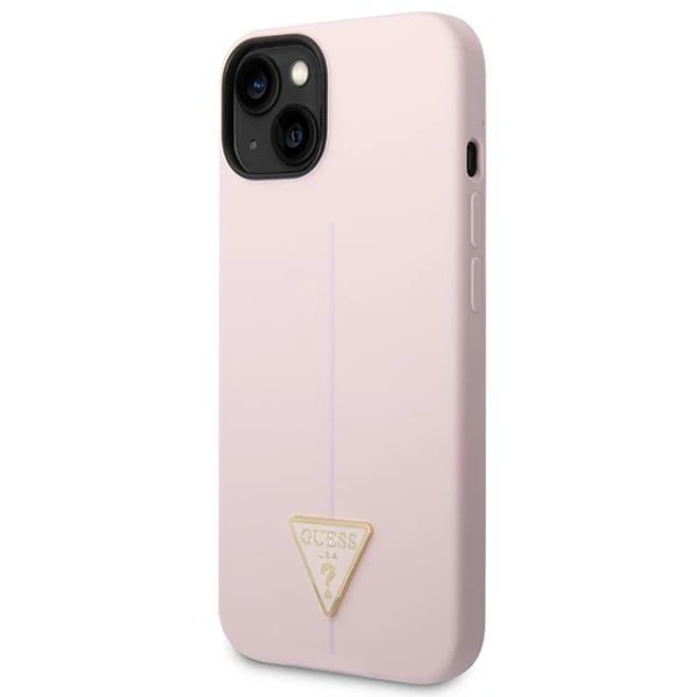Чохол Guess Silicone Triangle для iPhone 14 Plus Purple (GUHCP14MSLTGU)