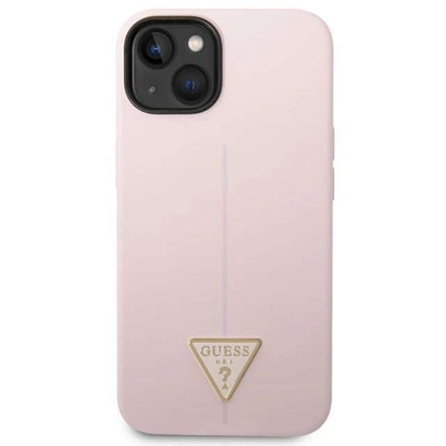 Чохол Guess Silicone Triangle для iPhone 14 Plus Purple (GUHCP14MSLTGU)