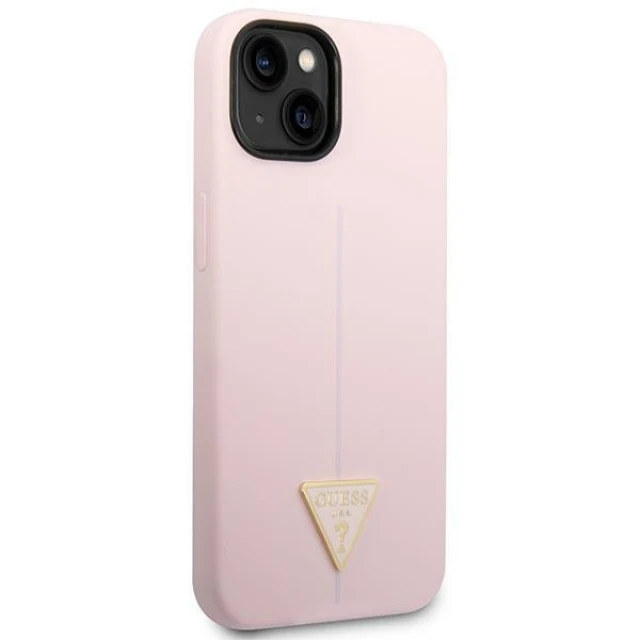 Чохол Guess Silicone Triangle для iPhone 14 Plus Purple (GUHCP14MSLTGU)