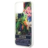 Чохол Guess Flower Liquid Glitter для iPhone 14 Plus Blue (GUHCP14MLFLSB)