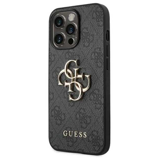 Чохол Guess 4G Big Metal Logo для iPhone 14 Pro Max Gray (GUHCP14X4GMGGR)