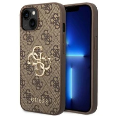 Чохол Guess 4G Big Metal Logo для iPhone 14 | 13 Brown (GUHCP14S4GMGBR)