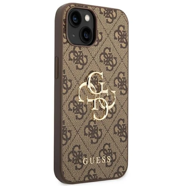 Чохол Guess 4G Big Metal Logo для iPhone 14 | 13 Brown (GUHCP14S4GMGBR)