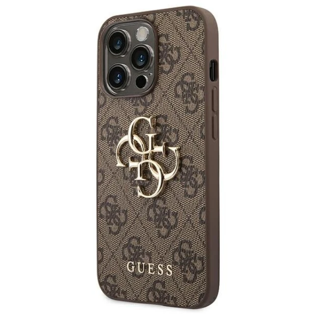 Чохол Guess 4G Big Metal Logo для iPhone 14 Pro Brown (GUHCP14L4GMGBR)