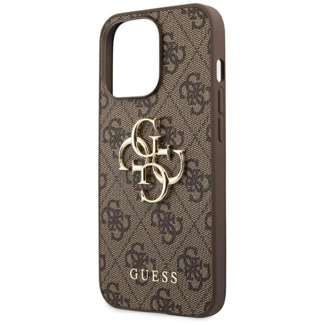 Чехол Guess 4G Big Metal Logo для iPhone 14 Pro Max Brown (GUHCP14X4GMGBR)