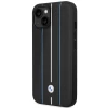 Чохол BMW Leather Stamp Blue Lines для iPhone 14 | 13 Black (BMHCP14S22RVSK)