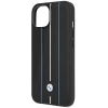 Чохол BMW Leather Stamp Blue Lines для iPhone 14 | 13 Black (BMHCP14S22RVSK)