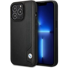 Чохол BMW для iPhone 14 Pro Max Leather Blue Dots Black (BMHCP14X22RBDK)