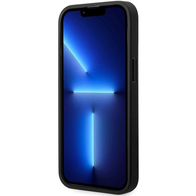 Чохол BMW для iPhone 14 Pro Max Leather Blue Dots Black (BMHCP14X22RBDK)