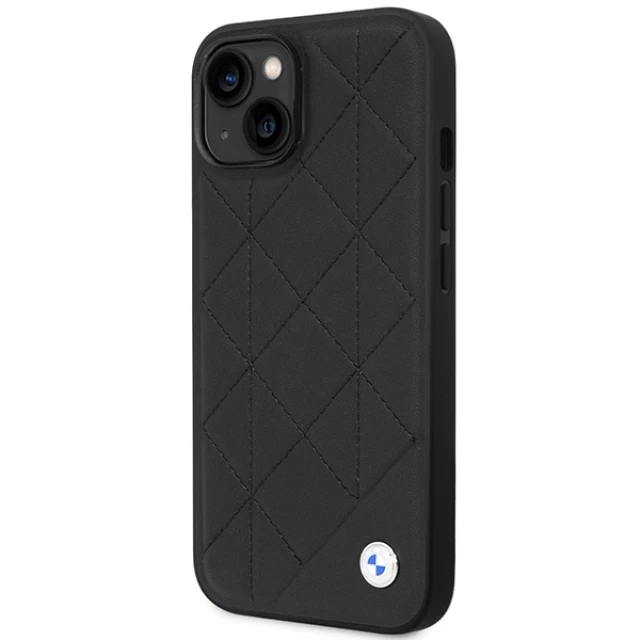 Чохол BMW Leather Quilted для iPhone 14 | 13 Black (BMHCP14S22RQDK)
