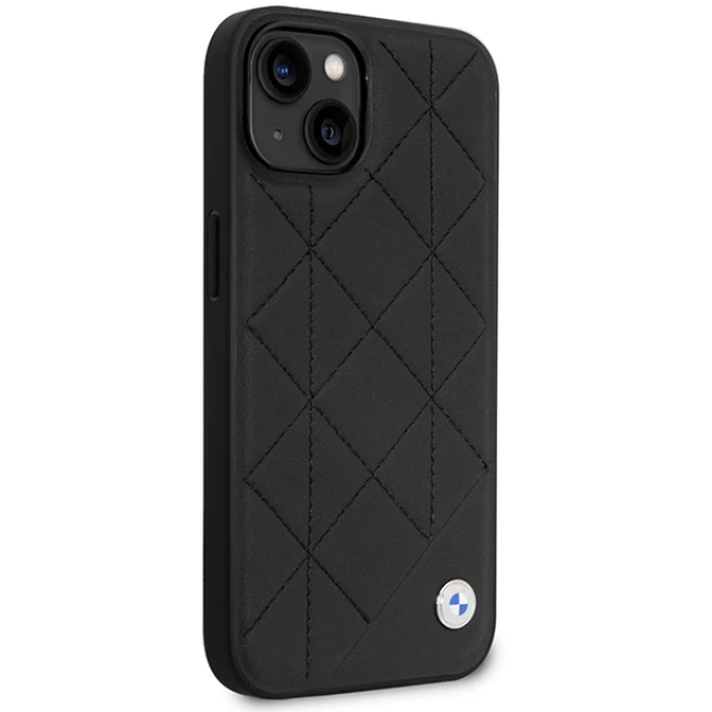 Чохол BMW Leather Quilted для iPhone 14 | 13 Black (BMHCP14S22RQDK)