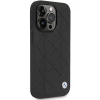 Чохол BMW для iPhone 14 Pro Leather Quilted Black (BMHCP14L22RQDK)