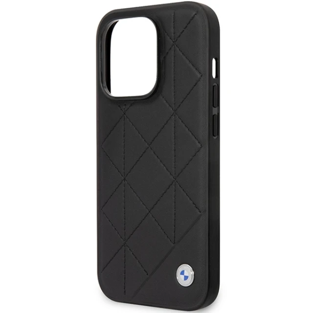 Чохол BMW для iPhone 14 Pro Leather Quilted Black (BMHCP14L22RQDK)