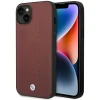 Чохол BMW для iPhone 14 | 13 Leather Diamond Pattern Burgundy (BMHCP14S22RFGR)