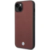 Чохол BMW для iPhone 14 | 13 Leather Diamond Pattern Burgundy (BMHCP14S22RFGR)