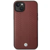 Чохол BMW для iPhone 14 | 13 Leather Diamond Pattern Burgundy (BMHCP14S22RFGR)