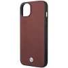 Чохол BMW для iPhone 14 | 13 Leather Diamond Pattern Burgundy (BMHCP14S22RFGR)