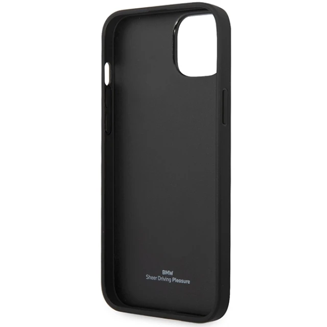 Чохол BMW для iPhone 14 | 13 Leather Diamond Pattern Burgundy (BMHCP14S22RFGR)