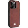 Чохол BMW для iPhone 14 Pro Max Leather Diamond Pattern Burgundy (BMHCP14X22RFGR)