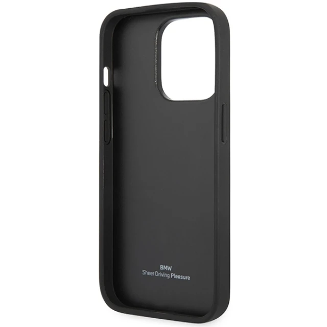 Чохол BMW для iPhone 14 Pro Max Leather Diamond Pattern Burgundy (BMHCP14X22RFGR)