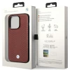Чохол BMW для iPhone 14 Pro Max Leather Diamond Pattern Burgundy (BMHCP14X22RFGR)