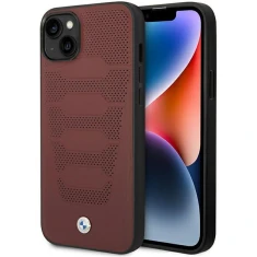 Чохол BMW для iPhone 14 | 13 Leather Seats Pattern Burgundy (BMHCP14S22RPSR)