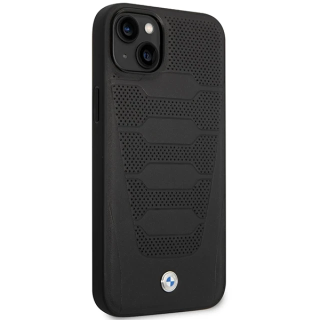 Чохол BMW для iPhone 14 | 13 Leather Seats Pattern Black (BMHCP14S22RPSK)