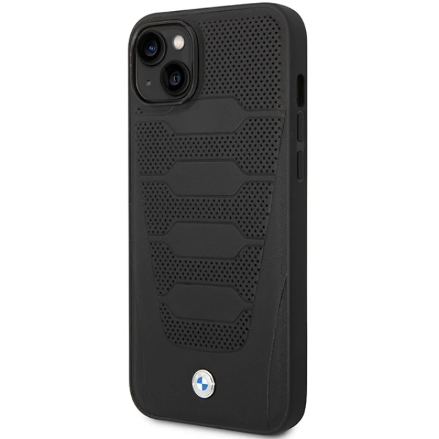 Чохол BMW для iPhone 14 | 13 Leather Seats Pattern Black (BMHCP14S22RPSK)