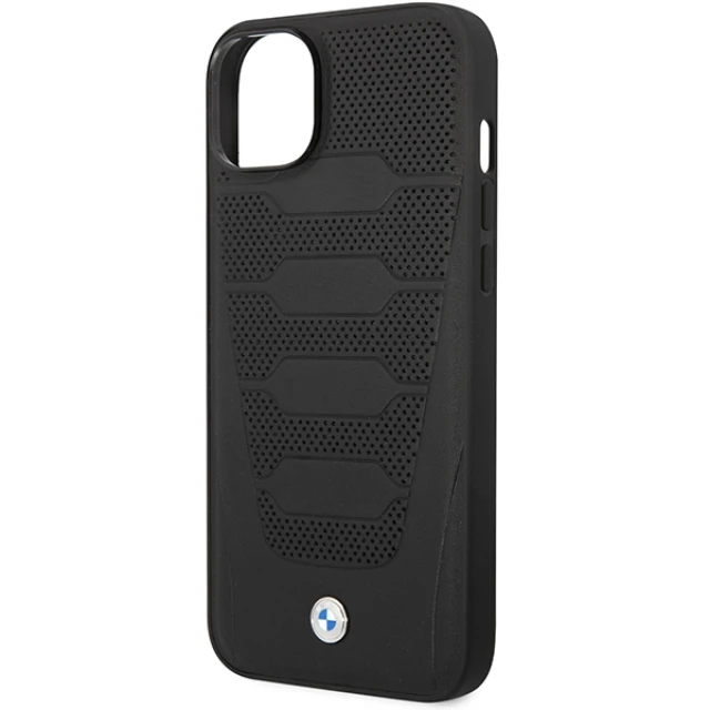 Чохол BMW для iPhone 14 | 13 Leather Seats Pattern Black (BMHCP14S22RPSK)