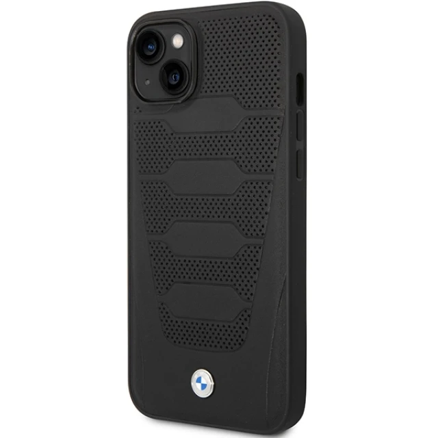 Чохол BMW для iPhone 14 | 13 Leather Seats Pattern Black (BMHCP14S22RPSK)