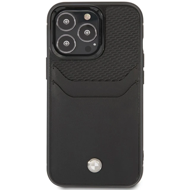 Чохол BMW для iPhone 14 Pro Max Leather Card Slot Black (BMHCP14X22RSEPK)