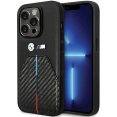 Чехол BMW Stamped Tricolor Stripe для iPhone 14 Pro Black (BMHCP14L22NSTB)