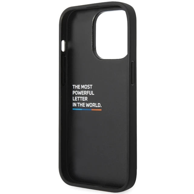 Чохол BMW Stamped Tricolor Stripe для iPhone 14 Pro Black (BMHCP14L22NSTB)