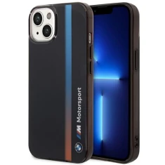 Чохол BMW IML Tricolor Stripe для iPhone 14 | 13 Black (BMHCP14S22HVGV)