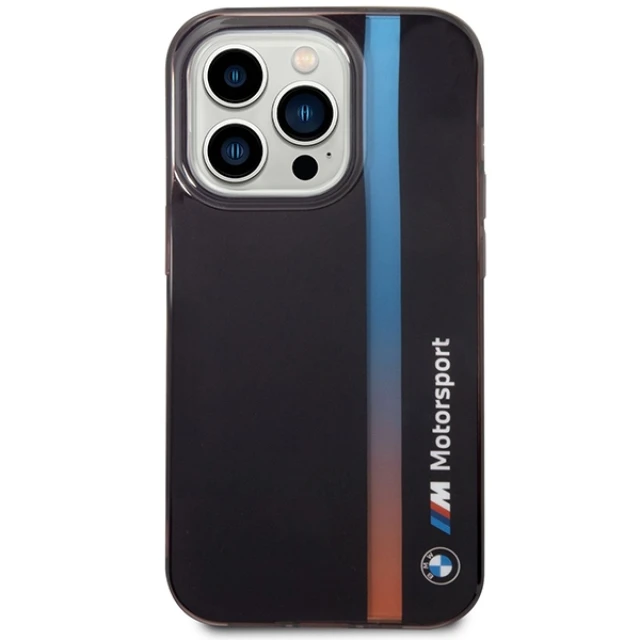 Чохол BMW IML Tricolor Stripe для iPhone 14 Pro Black (BMHCP14L22HVGV)