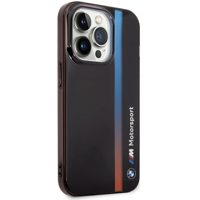 Чохол BMW IML Tricolor Stripe для iPhone 14 Pro Black (BMHCP14L22HVGV)