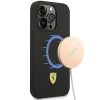 Чохол Ferrari Silicone Metal Logo для iPhone 14 Pro Black with Magsafe (FESSIHMP14LBK)