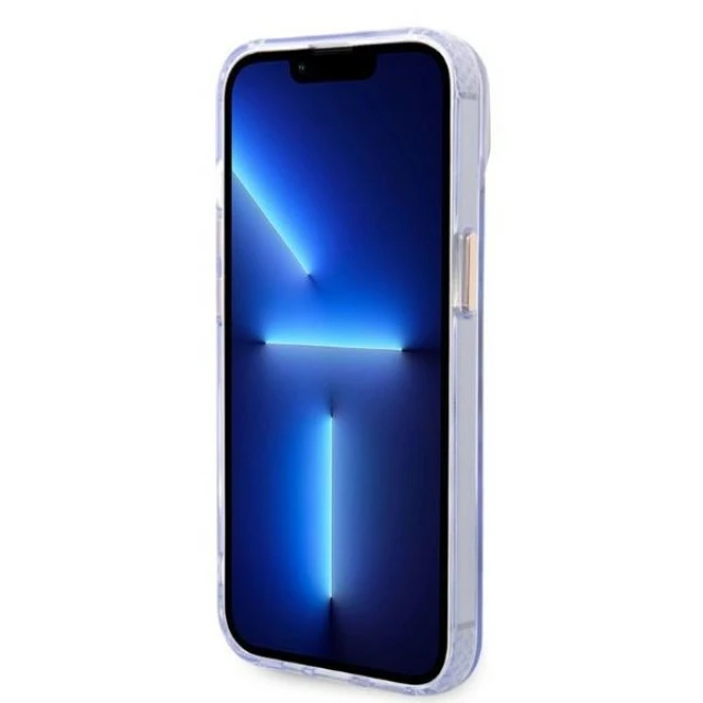 Чохол Guess Gold Outline Translucent для iPhone 14 | 13 Purple with MagSafe (GUHMP14SHTCMU)
