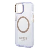 Чохол Guess Gold Outline Translucent для iPhone 14 | 13 Purple with MagSafe (GUHMP14SHTCMU)