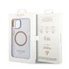 Чохол Guess Gold Outline Translucent для iPhone 14 | 13 Purple with MagSafe (GUHMP14SHTCMU)