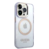 Чохол Guess Gold Outline Translucent для iPhone 14 Pro Purple with MagSafe (GUHMP14LHTCMU)
