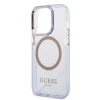 Чохол Guess Gold Outline Translucent для iPhone 14 Pro Max Purple with MagSafe (GUHMP14XHTCMU)