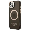 Чохол Guess Gold Outline Translucent для iPhone 14 | 13 Black with MagSafe (GUHMP14SHTCMK)