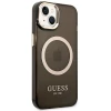 Чохол Guess Gold Outline Translucent для iPhone 14 | 13 Black with MagSafe (GUHMP14SHTCMK)