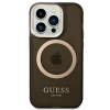 Чохол Guess Gold Outline Translucent для iPhone 14 Pro Max Black with MagSafe (GUHMP14XHTCMK)
