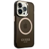 Чохол Guess Gold Outline Translucent для iPhone 14 Pro Max Black with MagSafe (GUHMP14XHTCMK)